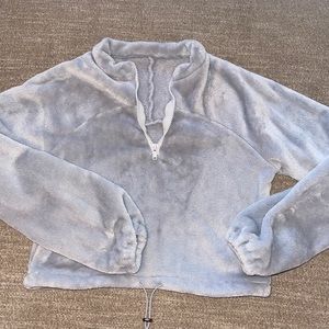 Grey cropped hoodie